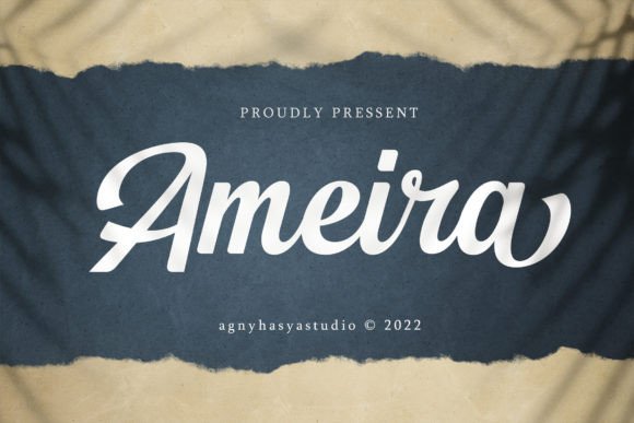 Ameira Script Display Font for Business Branding