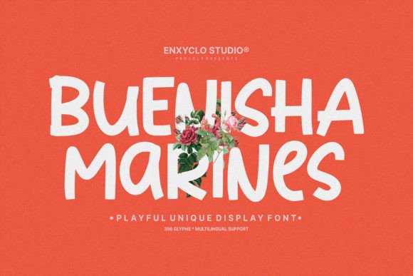 Buenisha Marines: A Playful Display Font for Creative Branding