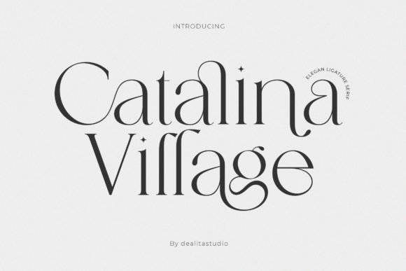 Catalina Village Font: A Modern Serif for Chic Designs