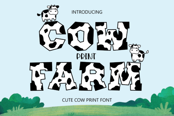 Cow Print Farm Font for Fun and Friendly Branding