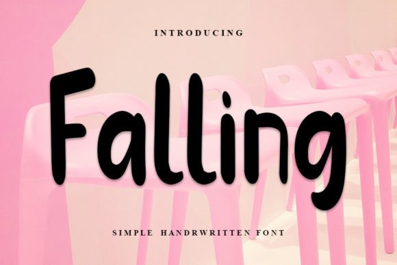 Falling Font for Wedding Invitations and Branding Projects