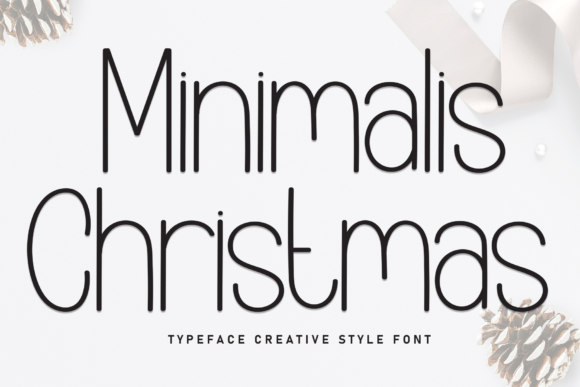 Minimalis Christmas Font for Festive Campaign Design
