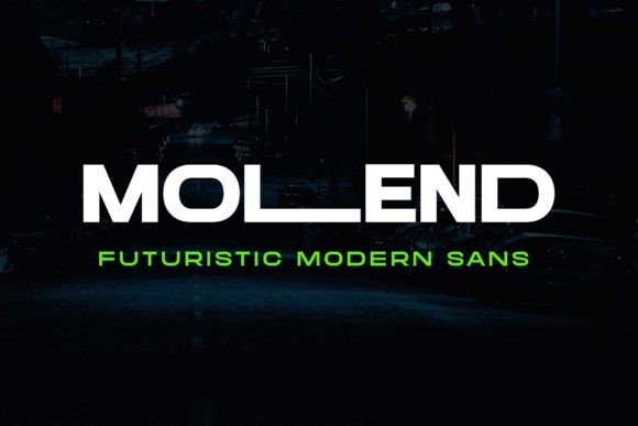 Molend - A Customizable Display Font for Digital Branding
