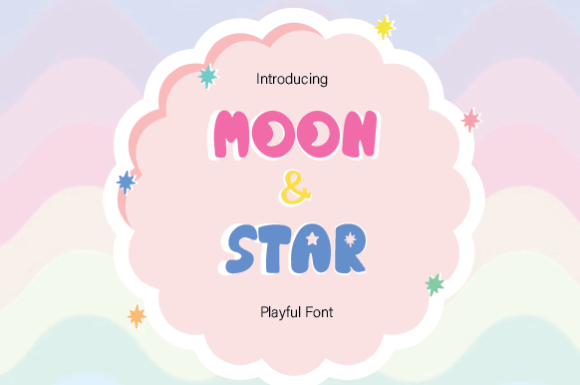 Moon Star Font for Cheerful Branding and Kids-Themed Designs