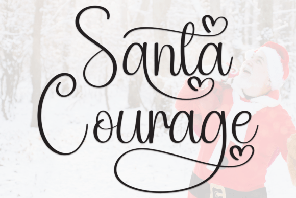 Santa Courage Font: A Sweet Handwritten Display for Designers