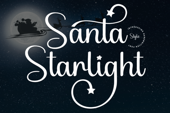 Santa Starlight: A Sweet Script Font for Editorial Design