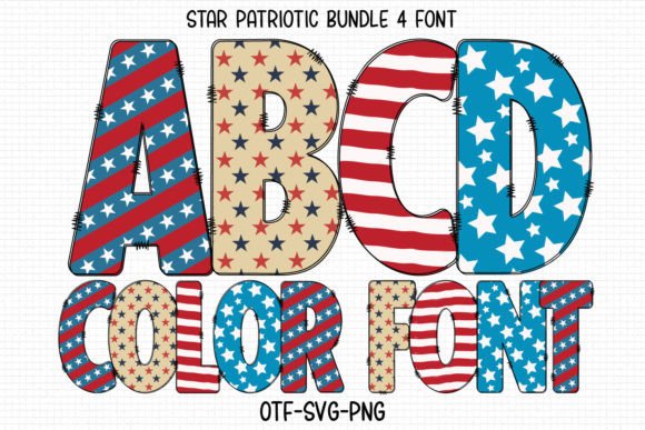 Star Patriotic Font for Small Business Branding and Design