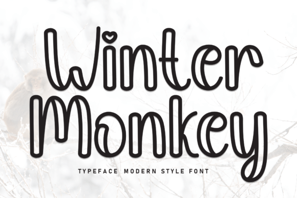 Winter Monkey Font for Sweet and Friendly Design Projects